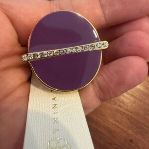 Trina Turk Purple and Gold Cocktail Ring